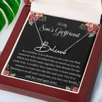 Meaningful Gift for Son's Girlfriend - Best Birthday & Christmas Gift - Jewelry Gift Box Included - Name Necklace