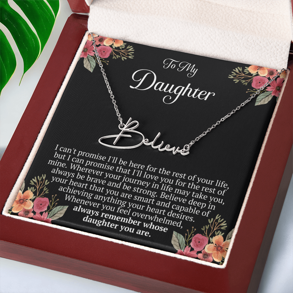 To My Daughter – “Remember Whose Daughter You Are” Personalized Name Necklace