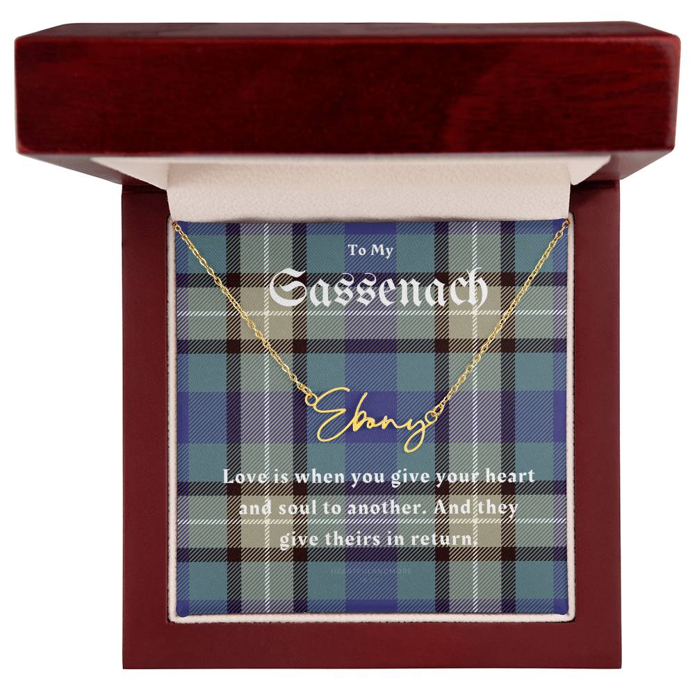 To My Sassenach, Outlander Gift, Outlander Gift Box, Outlander Jewelry, Outlander Gift For Wife, Outlander Charm, Outlander Necklace