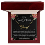 Meaningful Gift for Son's Girlfriend - Best Birthday & Christmas Gift - Jewelry Gift Box Included - Name Necklace