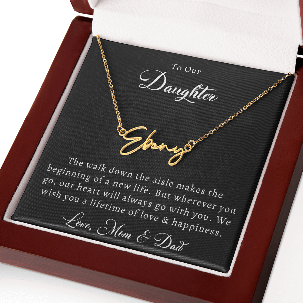 Wedding Name Necklace for Daughter