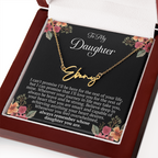 To My Daughter – “Remember Whose Daughter You Are” Personalized Name Necklace