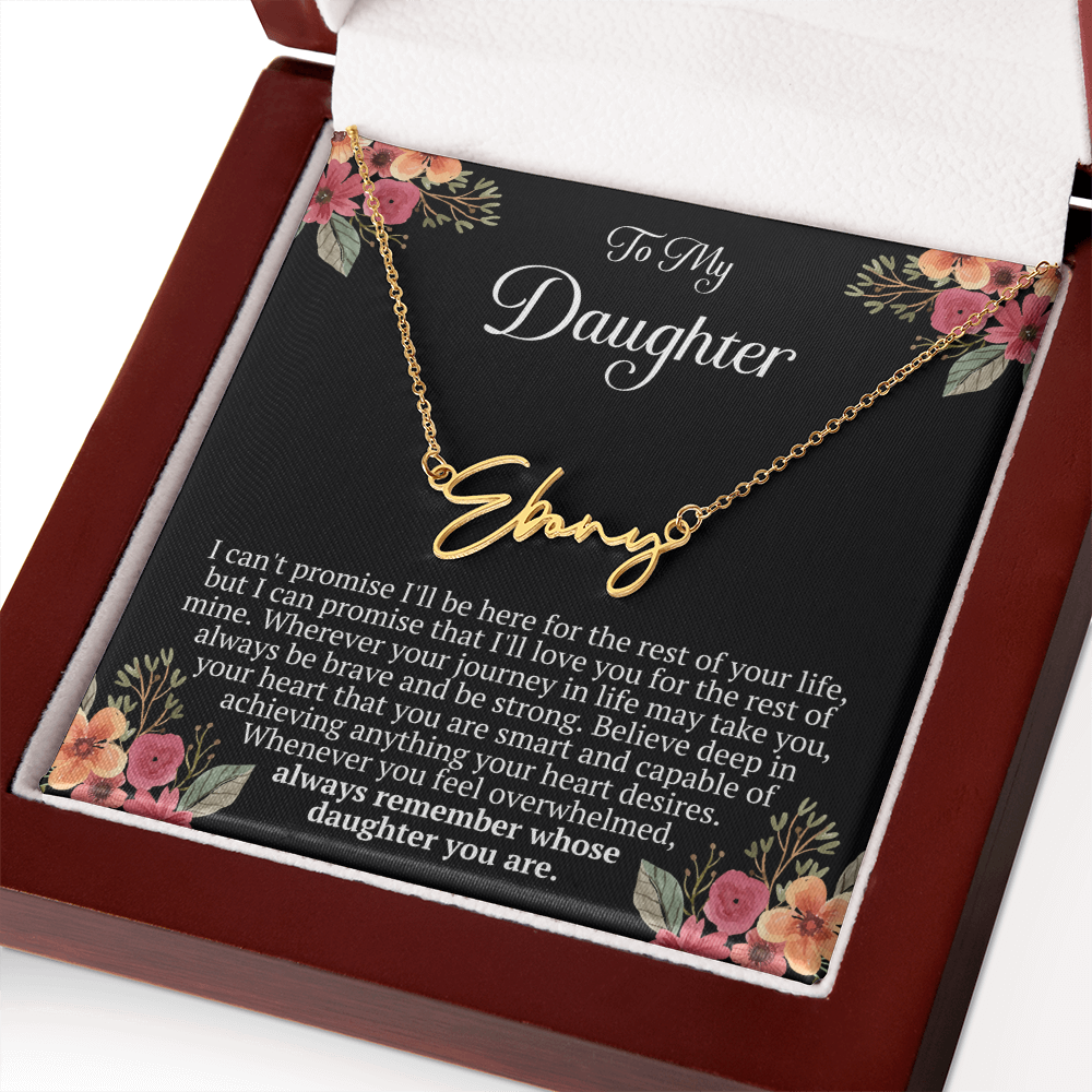 To My Daughter – “Remember Whose Daughter You Are” Personalized Name Necklace