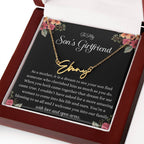 Meaningful Gift for Son's Girlfriend - Best Birthday & Christmas Gift - Jewelry Gift Box Included - Name Necklace