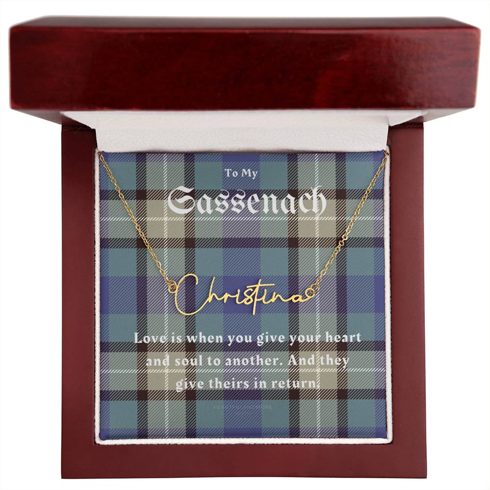 To My Sassenach, Outlander Gift, Outlander Gift Box, Outlander Jewelry, Outlander Gift For Wife, Outlander Charm, Outlander Necklace