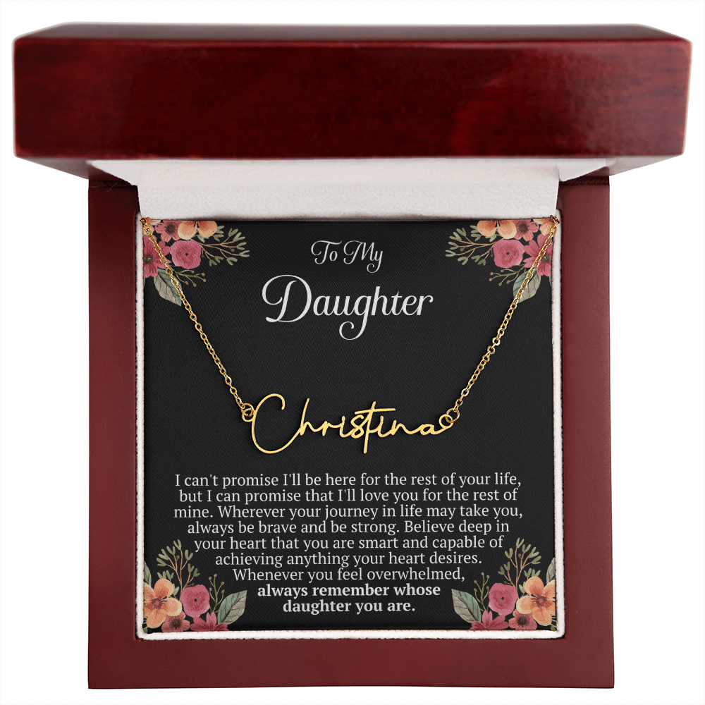 To My Daughter – “Remember Whose Daughter You Are” Personalized Name Necklace