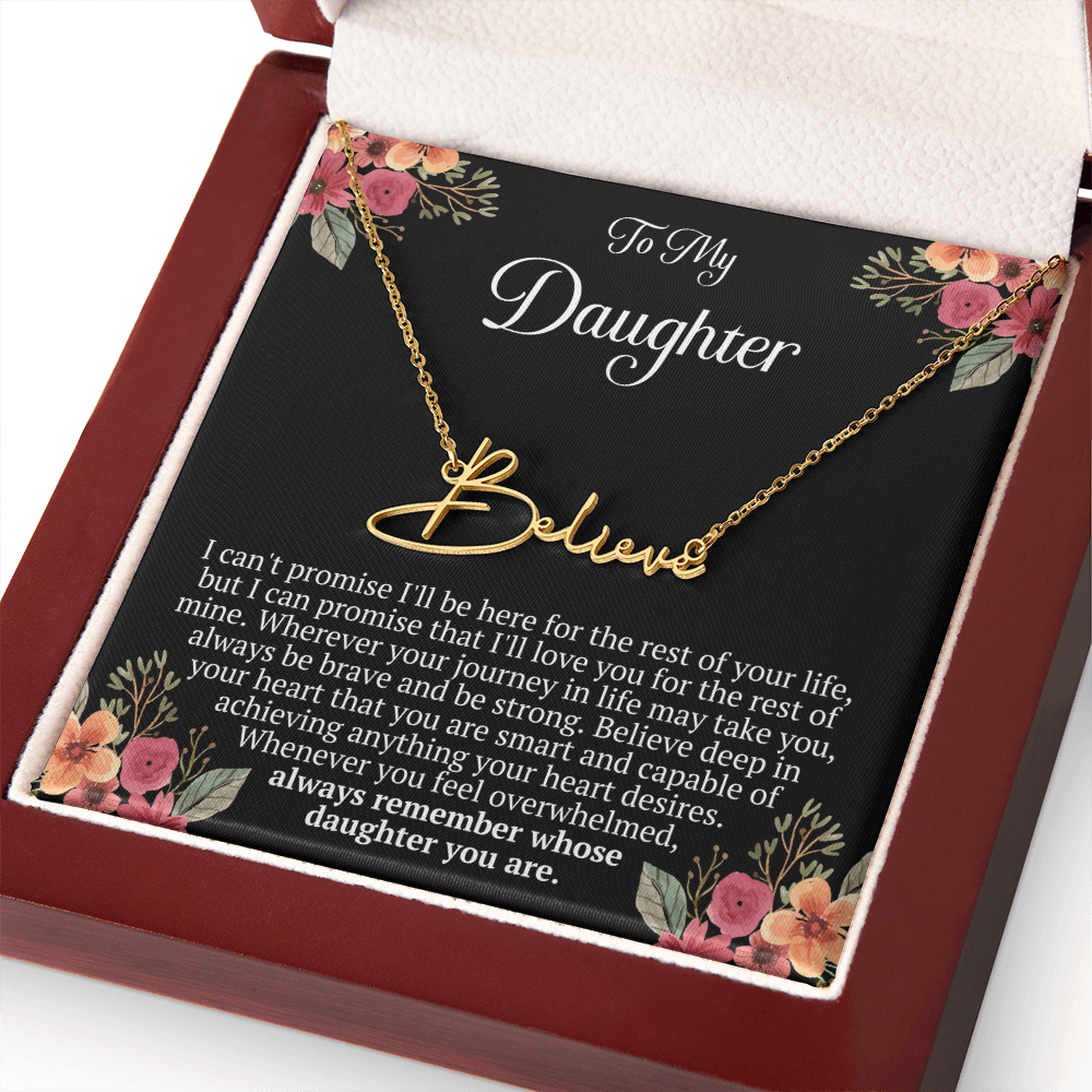 To My Daughter – “Remember Whose Daughter You Are” Personalized Name Necklace