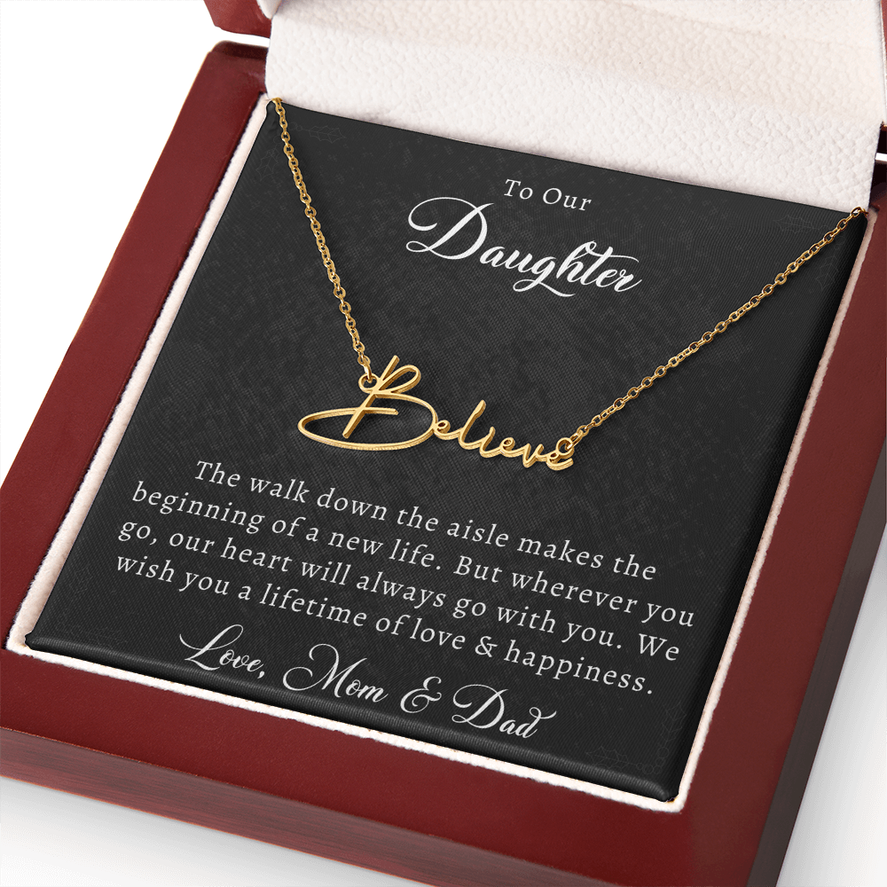 Wedding Name Necklace for Daughter