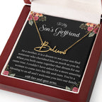 Meaningful Gift for Son's Girlfriend - Best Birthday & Christmas Gift - Jewelry Gift Box Included - Name Necklace