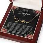 To My Daughter – “Remember Whose Daughter You Are” Personalized Name Necklace
