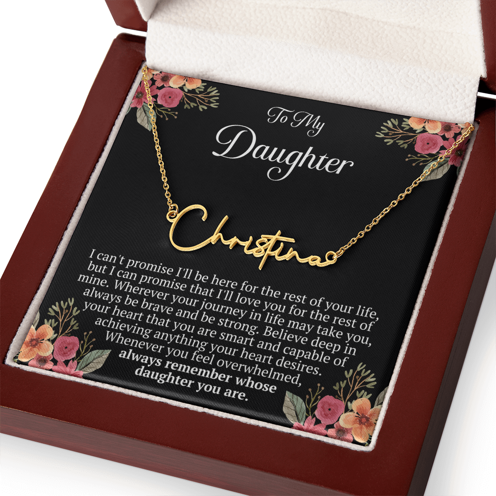 To My Daughter – “Remember Whose Daughter You Are” Personalized Name Necklace
