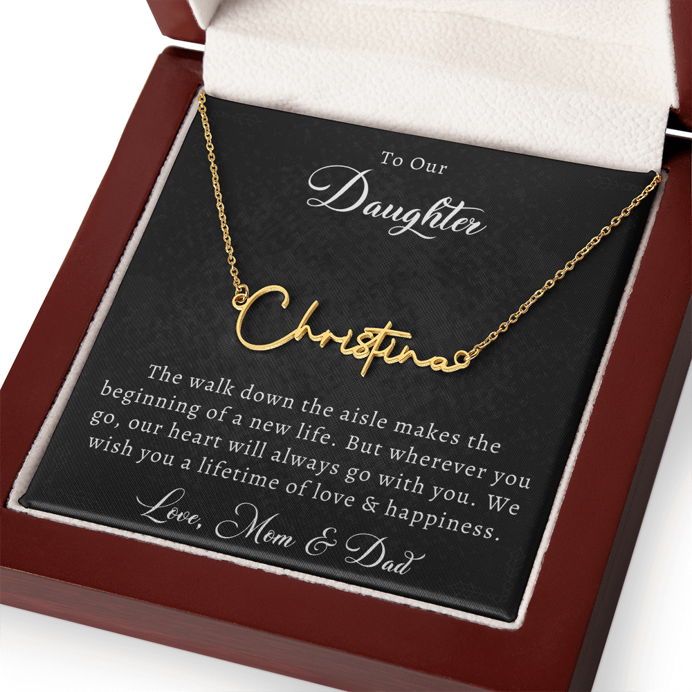 Wedding Name Necklace for Daughter