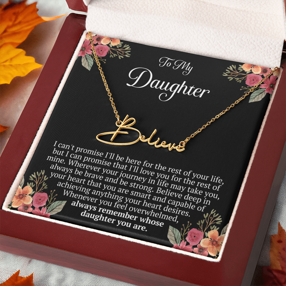 To My Daughter – “Remember Whose Daughter You Are” Personalized Name Necklace