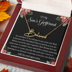 Meaningful Gift for Son's Girlfriend - Best Birthday & Christmas Gift - Jewelry Gift Box Included - Name Necklace