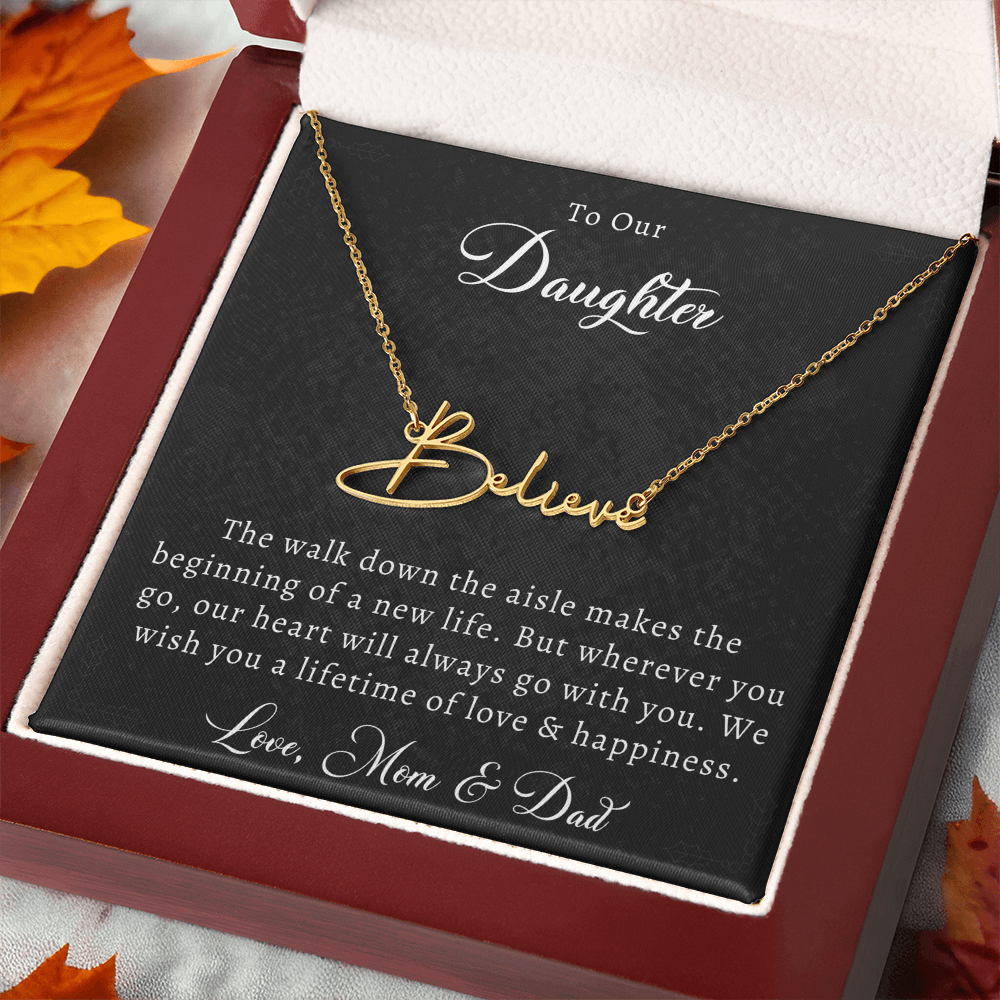 Wedding Name Necklace for Daughter