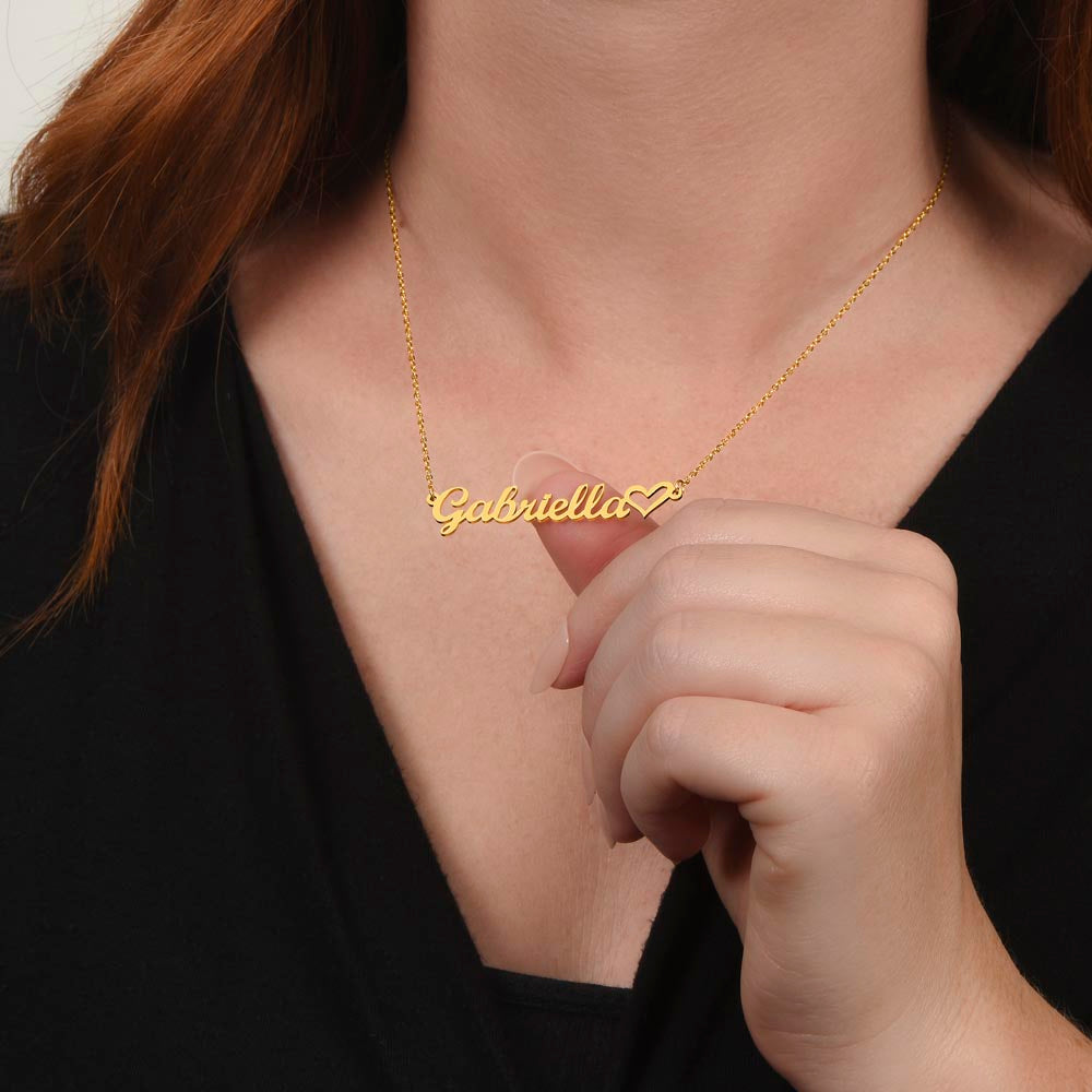 New Baby Grandchild Gift - Custom Name Necklace for My Daughter, "Beloved Daughter" Message Card
