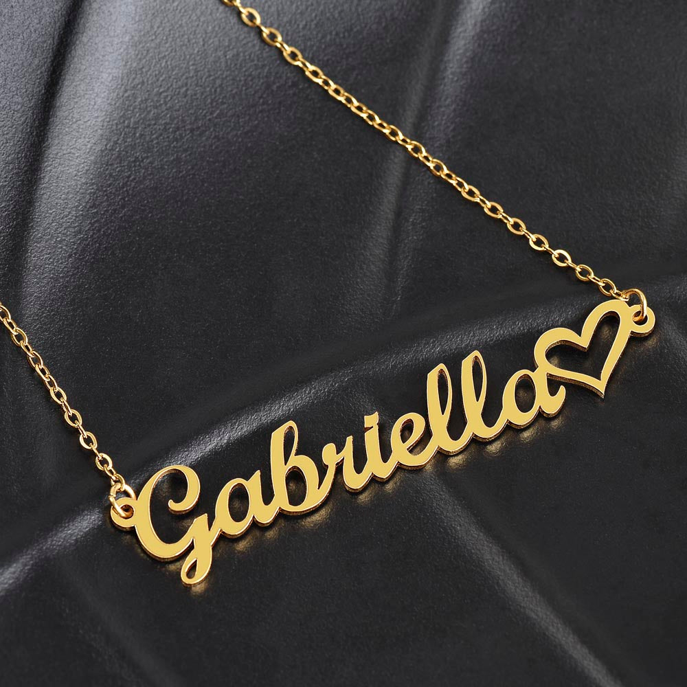 New Baby Grandchild Gift - Custom Name Necklace for My Daughter, "Beloved Daughter" Message Card