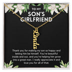 Personalized Son's Girlfriend Necklace - Perfect Gift Ideas for Christmas, Birthdays, Valentines