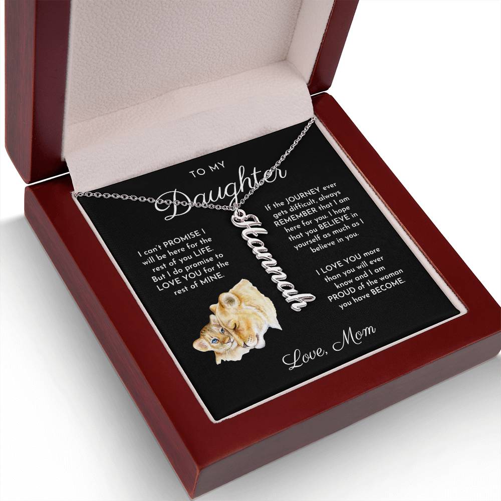 Necklace for Daughter: Heartfelt Message from Mom, Elegant Gift Box. Mother-Daughter Jewelry, Birthday Gift for Adult Daughters. Jewelry from Mom