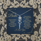 Best Friend Necklace, Best Friend Gift, Gift For Friend, Friendship, Personalized Necklace, Friend Forever Gifts, Flower Name Necklace