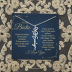 Best Friend Necklace, Best Friend Gift, Gift For Friend, Friendship, Personalized Necklace, Friend Forever Gifts, Flower Name Necklace