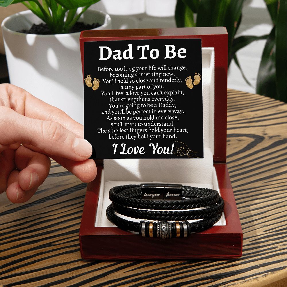 Dad to Be Love You Forever Bracelet from Bump, Hospital Gift for New Dad, New Dad Gift from Mom, Birthday Gift for Dad to Be, Expecting Father Gift