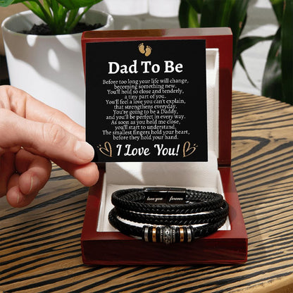 Dad to Be Love You Forever Bracelet from Bump, Hospital Gift for New Dad, New Dad Gift from Mom, Expecting Father Gift, Birthday Gift for Dad to Be