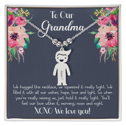 Grandma Gift from Kids, Children to Grandma Gifts, Unique Grandma Gifts Ideas, Kids to Grandma Gifts,  Kids Name Necklace