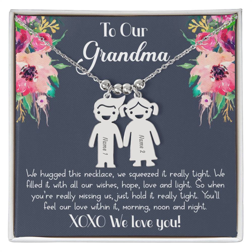 Grandma Gift from Kids, Children to Grandma Gifts, Unique Grandma Gifts Ideas, Kids to Grandma Gifts,  Kids Name Necklace