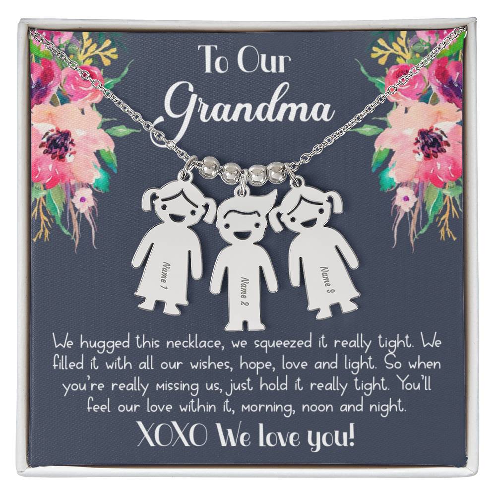 Grandma Gift from Kids, Children to Grandma Gifts, Unique Grandma Gifts Ideas, Kids to Grandma Gifts,  Kids Name Necklace