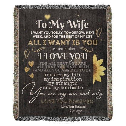 Anniversary Gifts for Wife, Wife Gifts Ideas, Birthday Gift for Wife, Custom Blanket, Unique Gifts for Wife