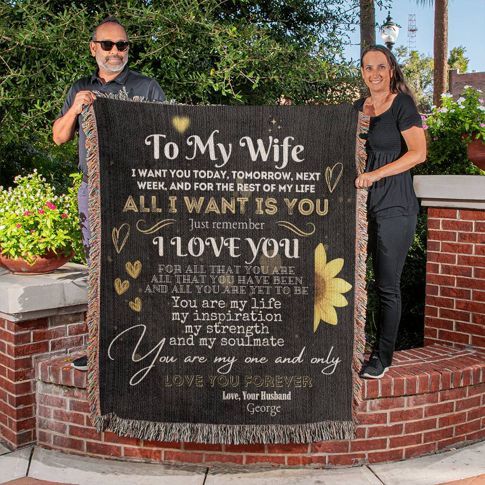 Anniversary Gifts for Wife, Wife Gifts Ideas, Birthday Gift for Wife, Custom Blanket, Unique Gifts for Wife