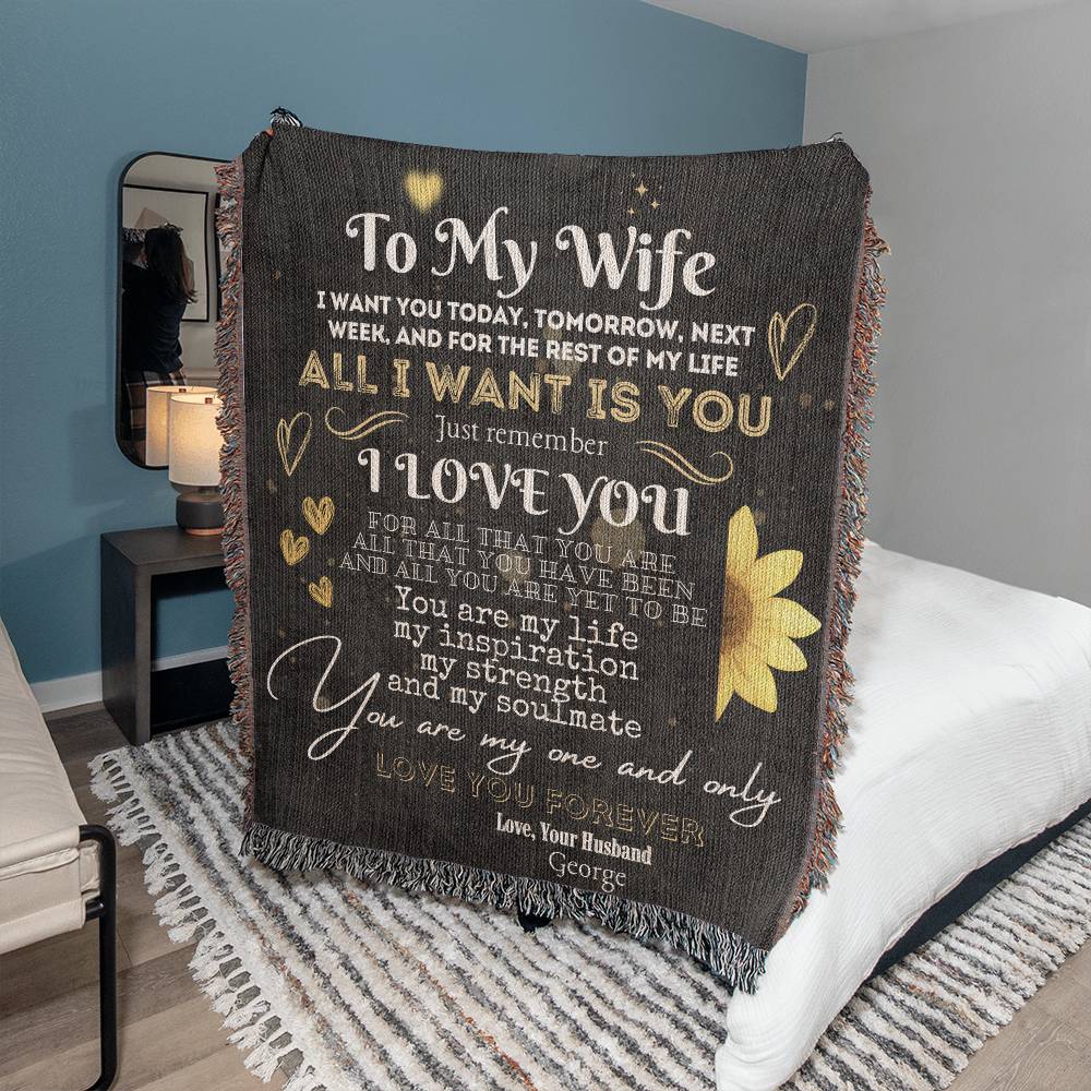 Anniversary Gifts for Wife, Wife Gifts Ideas, Birthday Gift for Wife, Custom Blanket, Unique Gifts for Wife