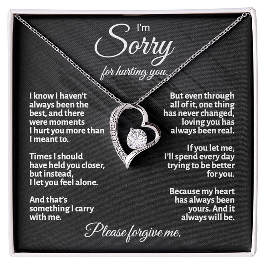 Apology Gift for Her – Love Knot Necklace | “I'm Sorry for Hurting You” Message Card