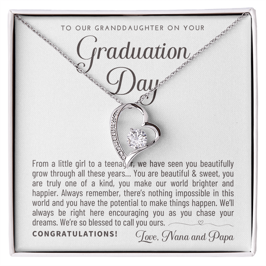 Granddaughter Graduation Gift from Nana & Papa, Gift for Granddaughter Graduation, Granddaughter Graduation Necklace