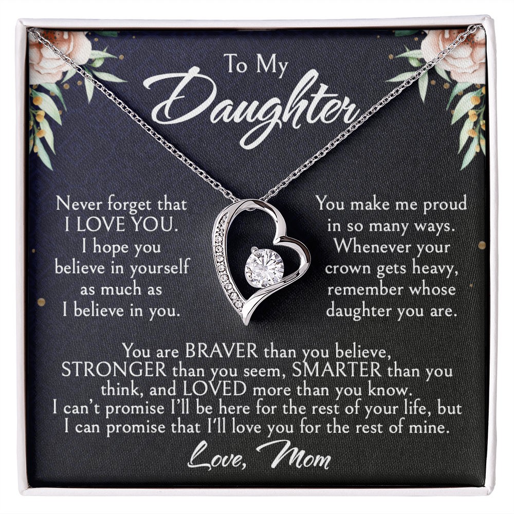 To My Daughter Necklace, Meaningful Birthday Gift from Mom and Dad, Personalized Jewelry for Daughter, Christmas Present for Daughter