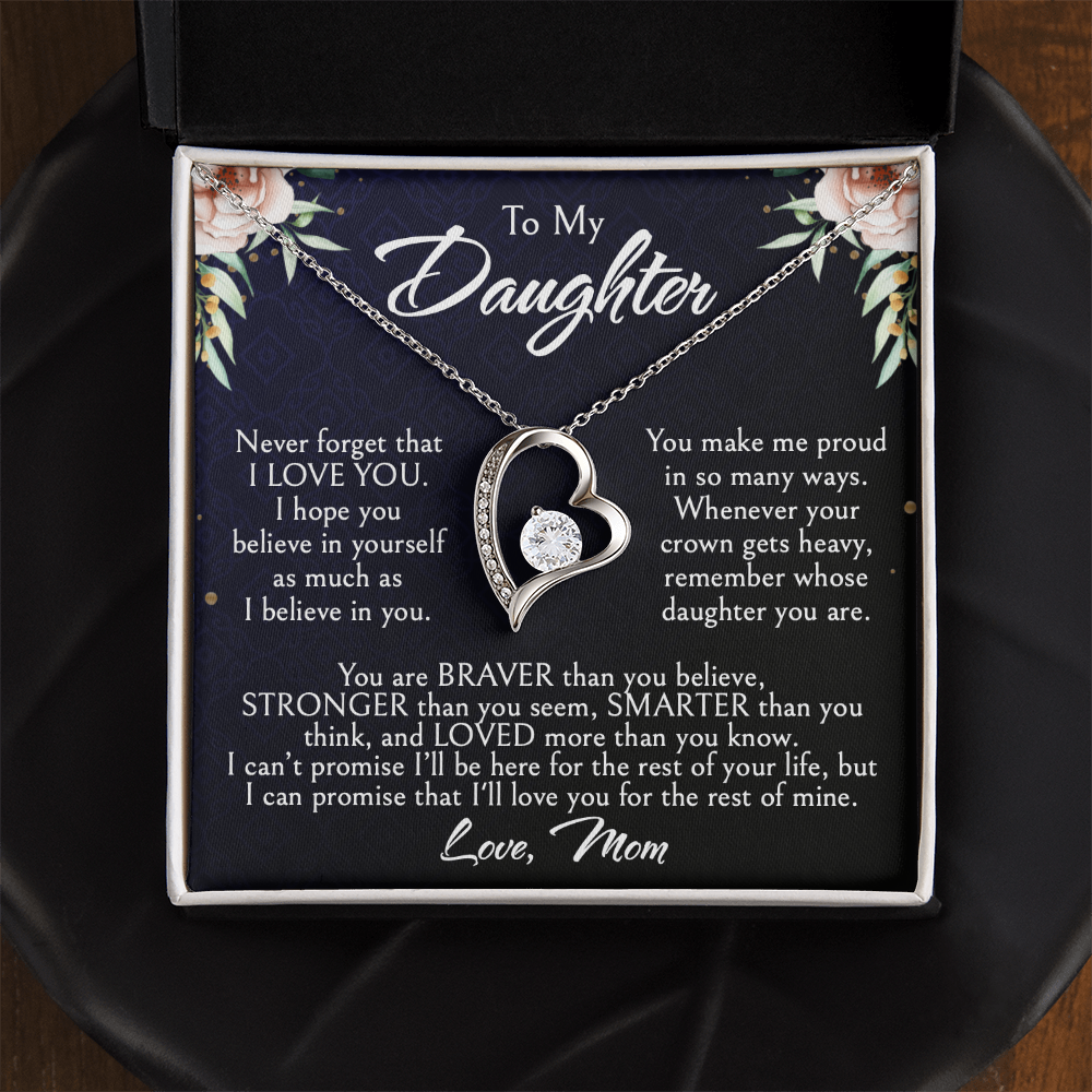 To My Daughter Necklace, Meaningful Birthday Gift from Mom and Dad, Personalized Jewelry for Daughter, Christmas Present for Daughter