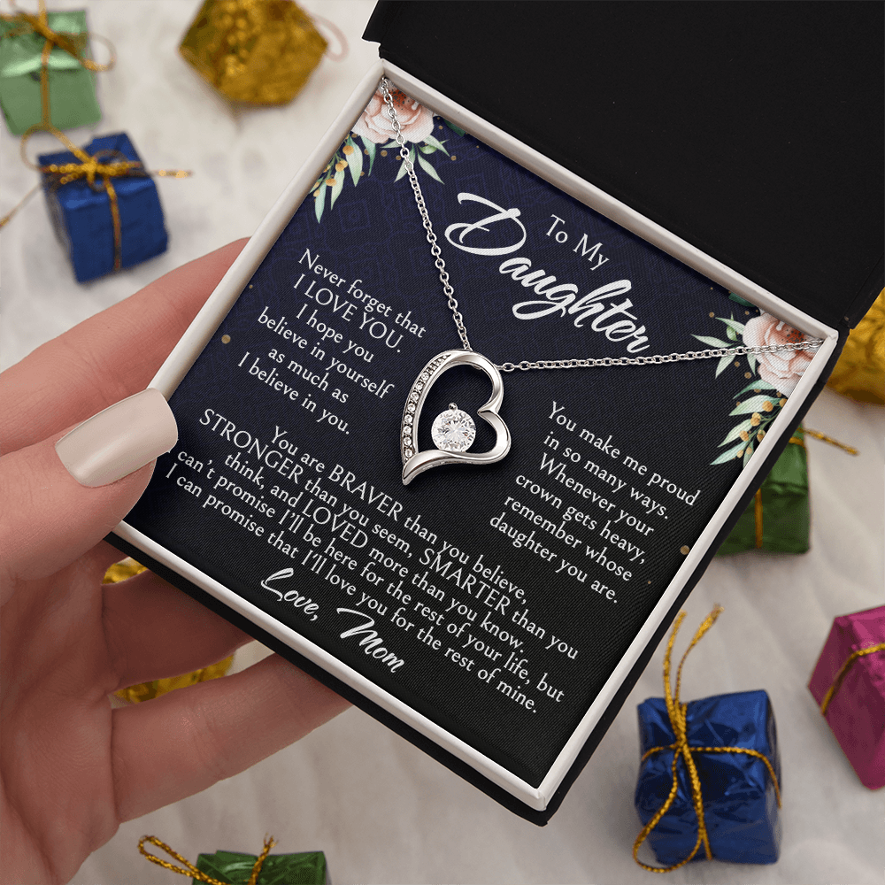 To My Daughter Necklace, Meaningful Birthday Gift from Mom and Dad, Personalized Jewelry for Daughter, Christmas Present for Daughter