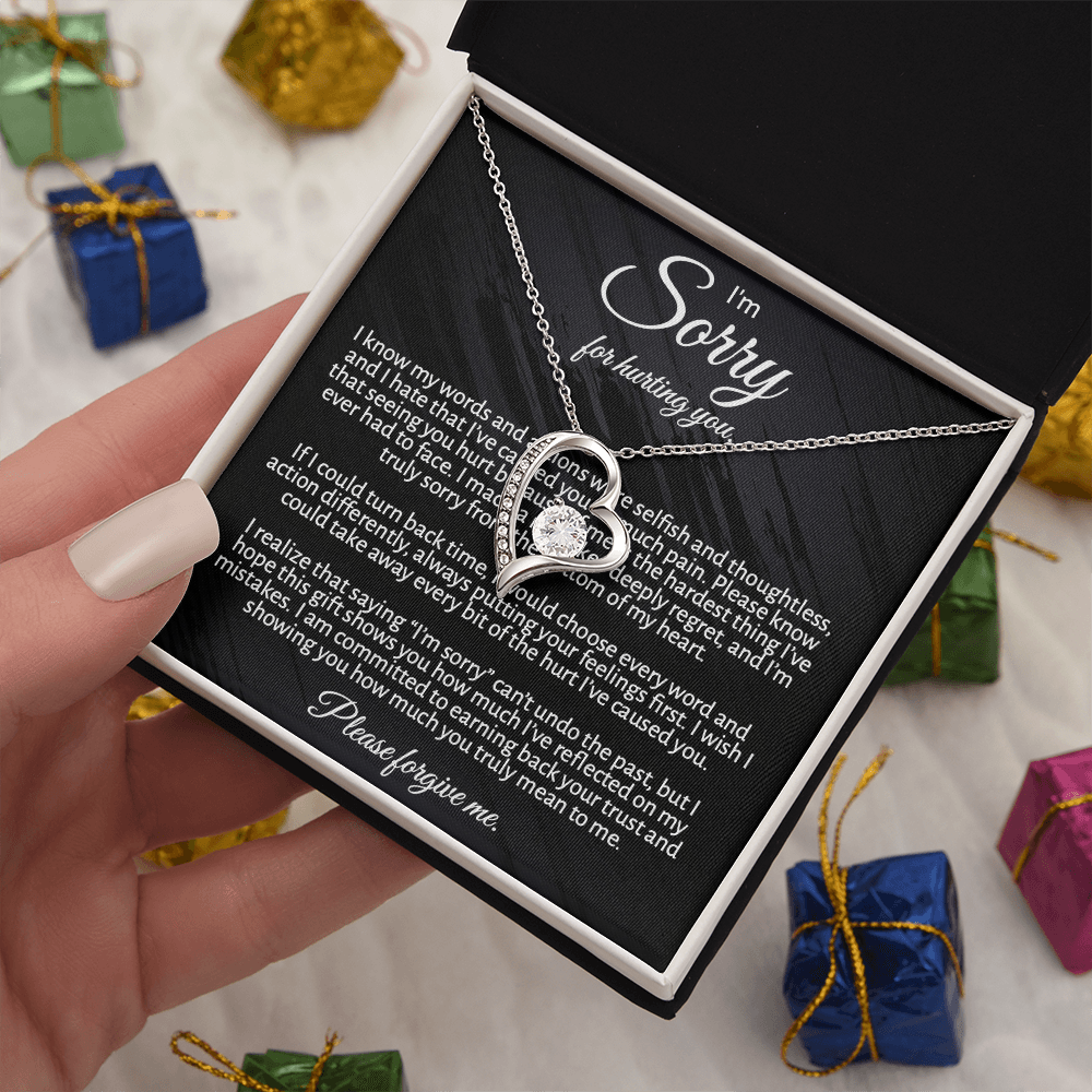 Heartfelt Peace Offering: "I'm Sorry" Necklace for Her to Make Amends