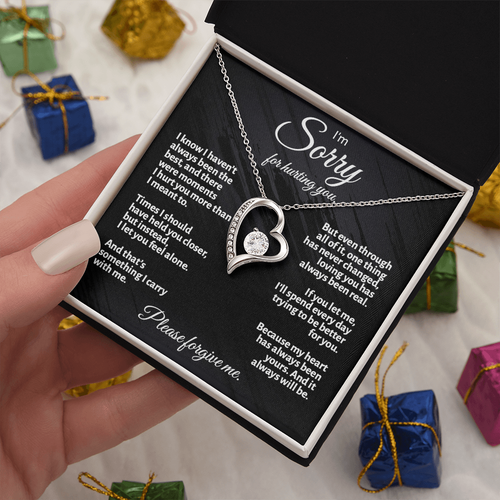 Apology Gift for Her – Love Knot Necklace | “I'm Sorry for Hurting You” Message Card