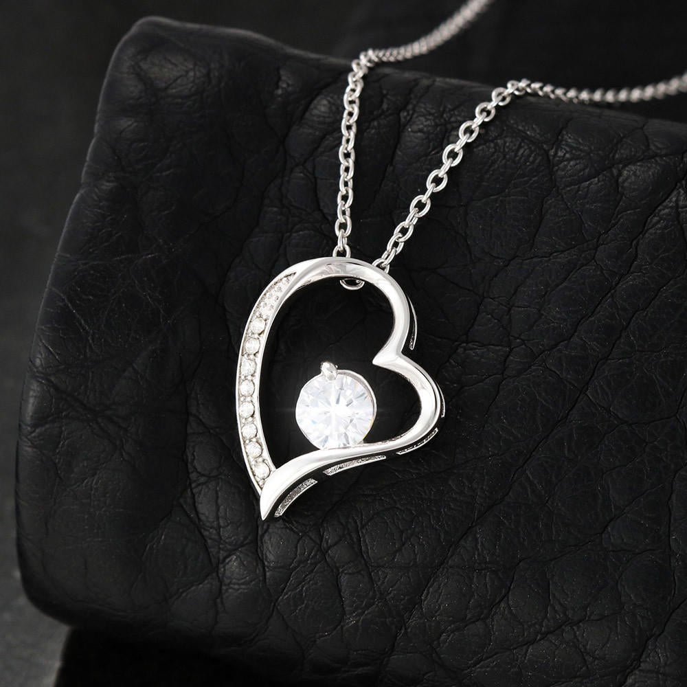 First Mother's Day Gift for Mother-in-Law, Forever Love Necklace with Personalized Message Card, Daughter-in-Law to Mother-in-Law Jewelry Gift
