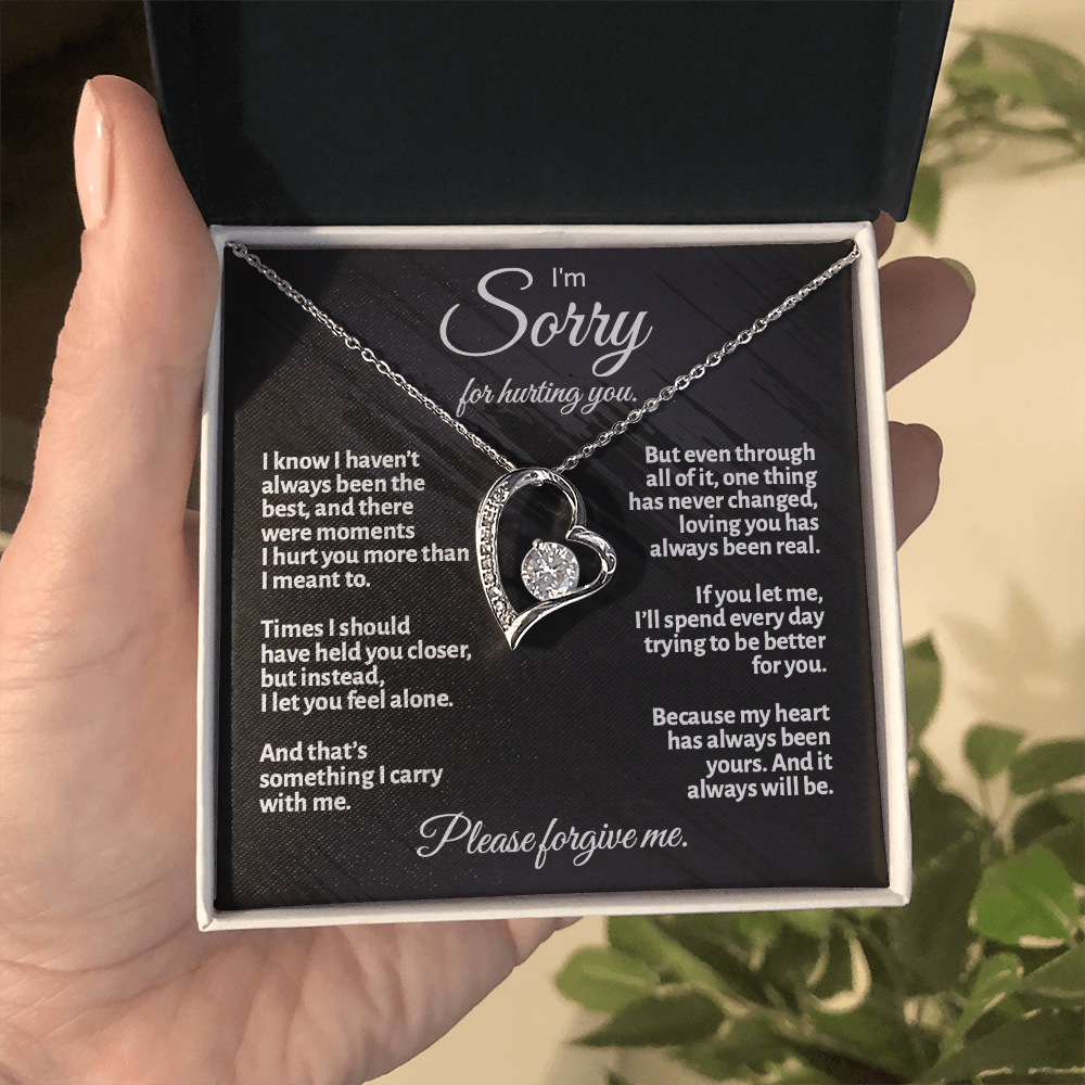 Apology Gift for Her – Love Knot Necklace | “I'm Sorry for Hurting You” Message Card