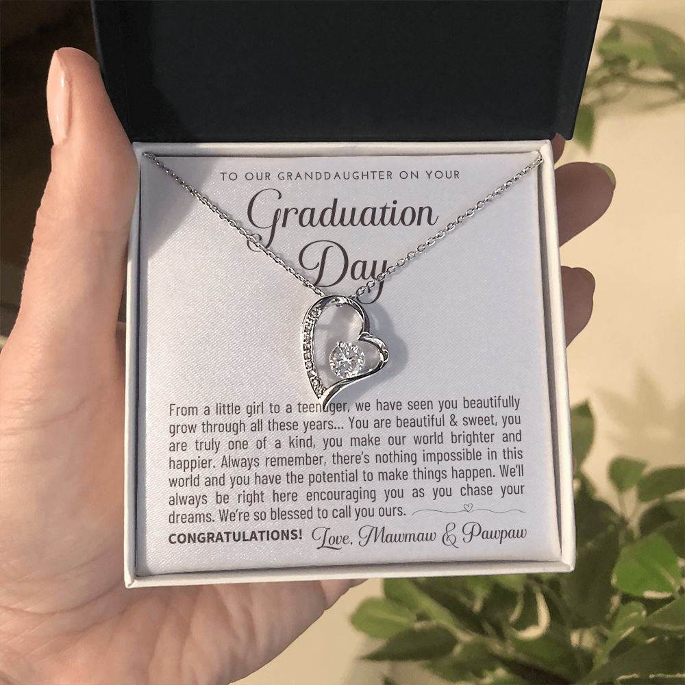 Granddaughter Graduation Gift from Mawmaw & Pawpaw, Gift for Granddaughter Graduation, Granddaughter Graduation Necklace