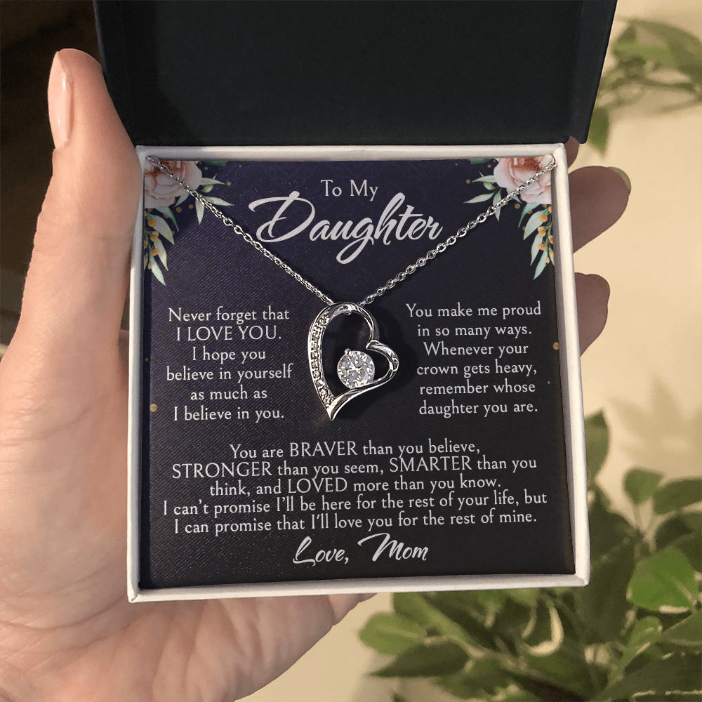 To My Daughter Necklace, Meaningful Birthday Gift from Mom and Dad, Personalized Jewelry for Daughter, Christmas Present for Daughter