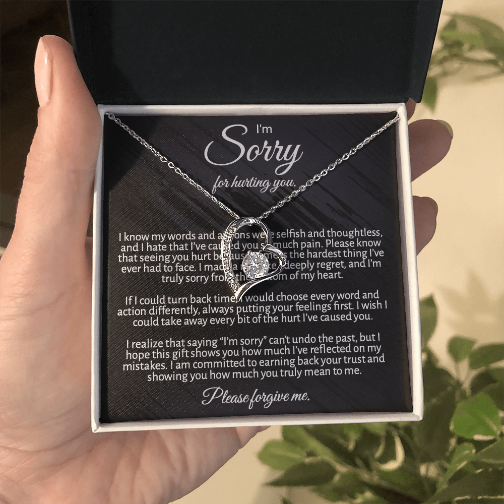 Heartfelt Peace Offering: "I'm Sorry" Necklace for Her to Make Amends