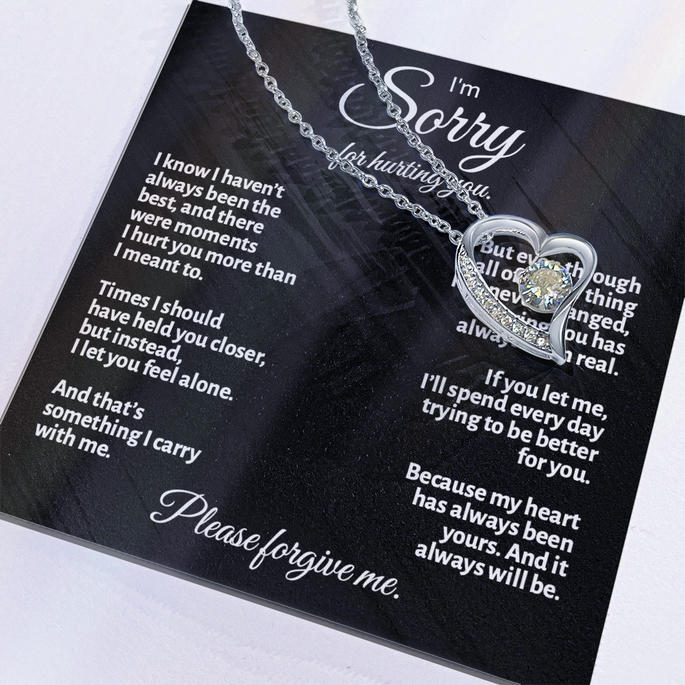 Apology Gift for Her – Love Knot Necklace | “I'm Sorry for Hurting You” Message Card