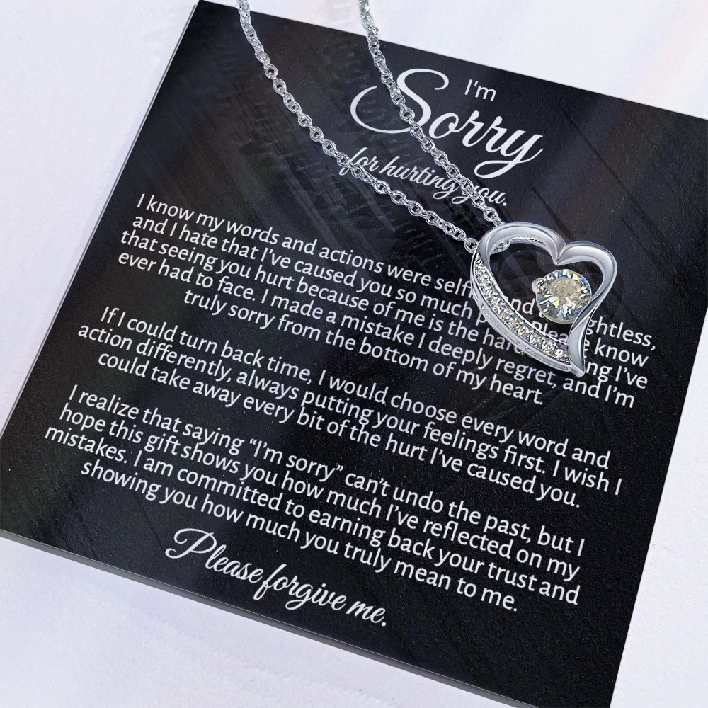 Heartfelt Peace Offering: "I'm Sorry" Necklace for Her to Make Amends