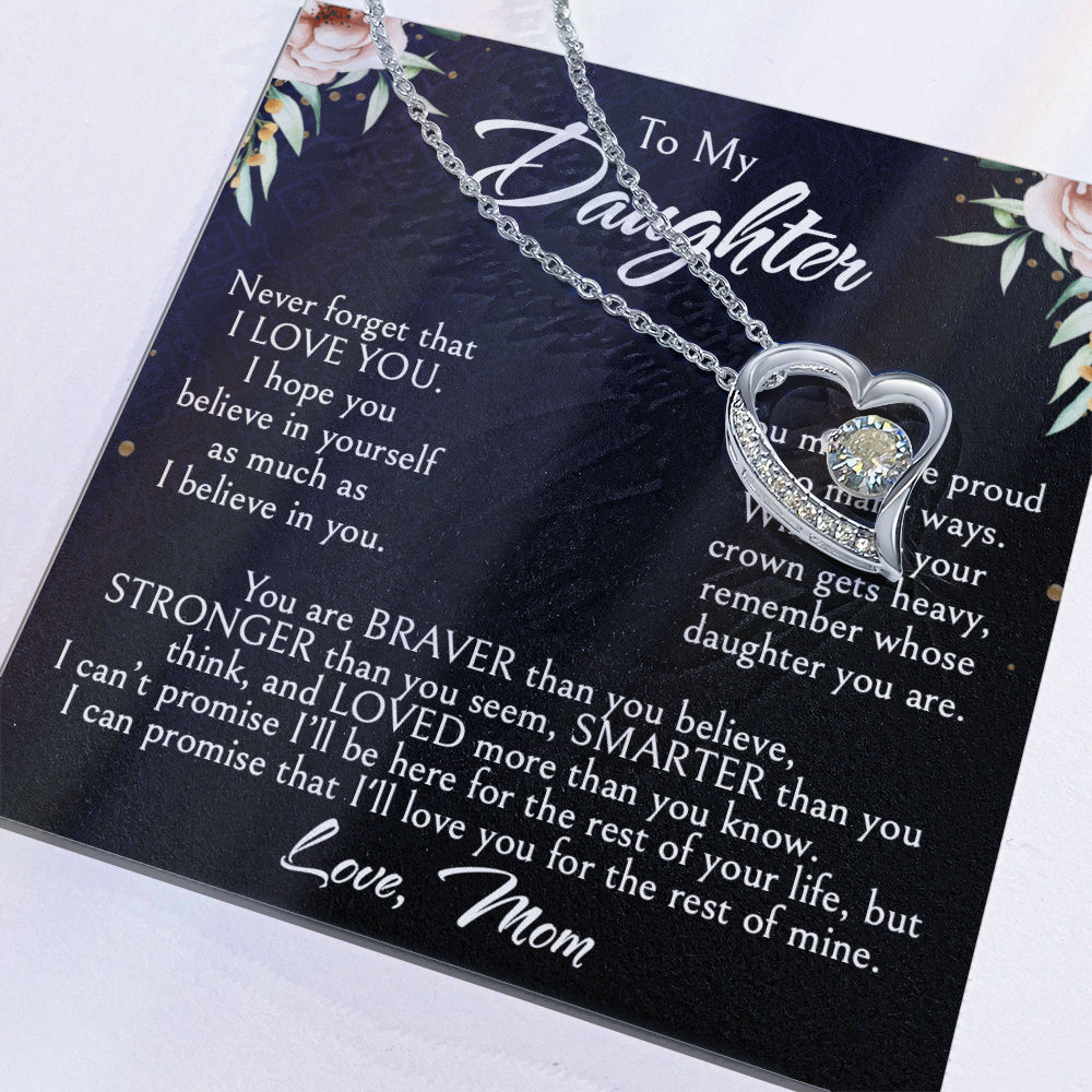 To My Daughter Necklace, Meaningful Birthday Gift from Mom and Dad, Personalized Jewelry for Daughter, Christmas Present for Daughter