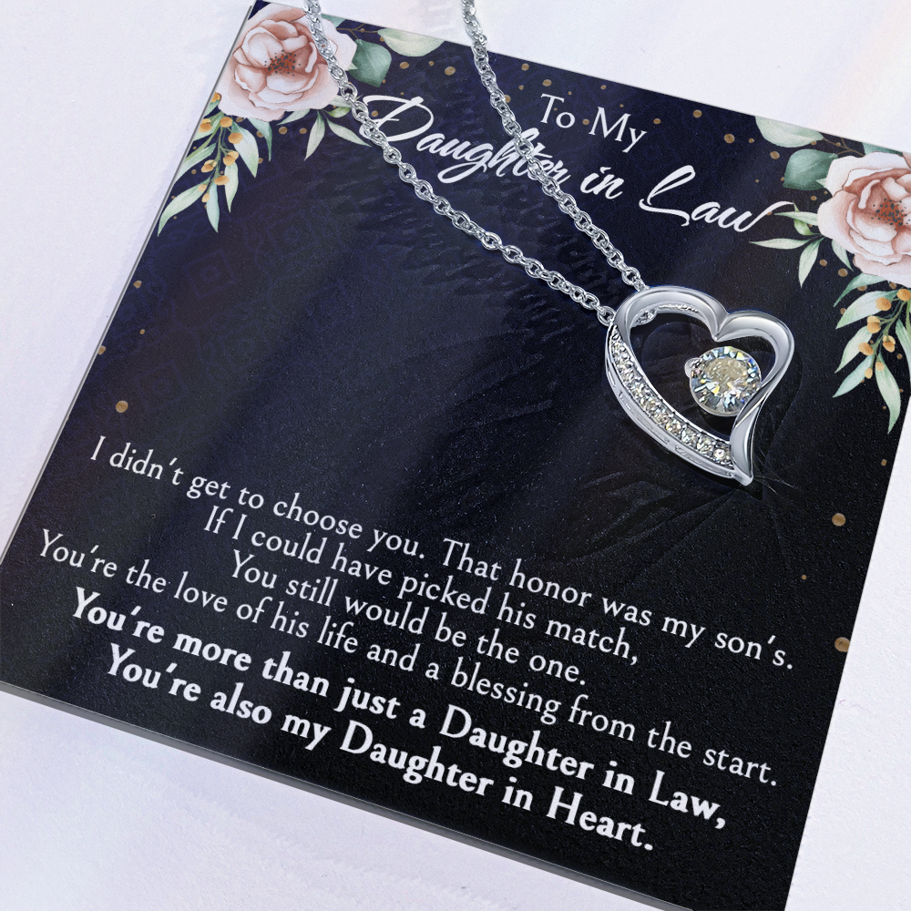 Meaningful Gift for Daughter-in-Law from Mother-in-Law, Bonus Daughter Jewelry with Heartfelt Message Card, Special Occasion Jewelry