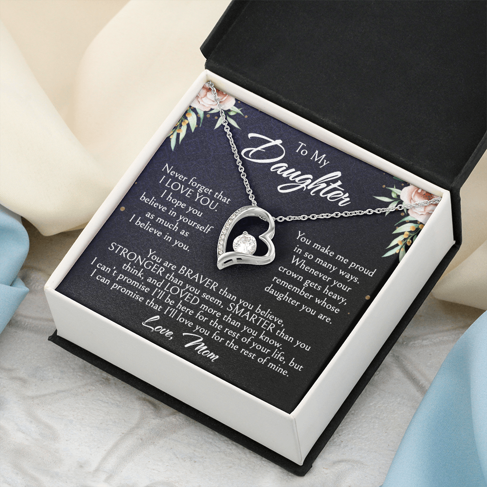 To My Daughter Necklace, Meaningful Birthday Gift from Mom and Dad, Personalized Jewelry for Daughter, Christmas Present for Daughter